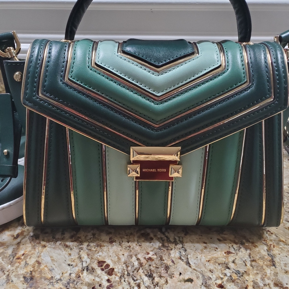 Michael Kors Whitney purse in racing green